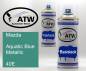 Preview: Mazda, Aquatic Blue Metallic, 40E: 400ml Sprühdose + 400ml Klarlack - Set, von ATW Autoteile West.